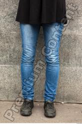 Leg Woman White Casual Jeans Average